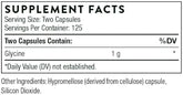 Thorne Research - Glycine - Amino Acid Support for Relaxation, Detoxification, and Muscle Function - 250 Capsules